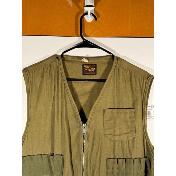 Vintage Outdoor Adventures Water Repellant Canvas Hunting Fishing Vest Men Large - Picture 2 of 9